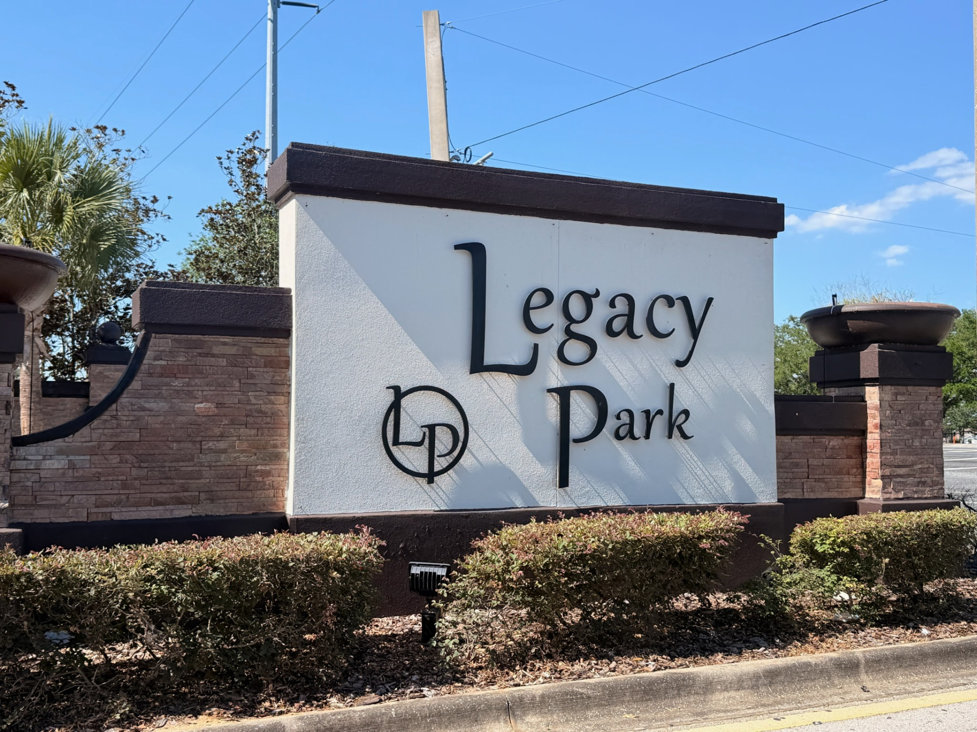 Legacy Park entrance sign